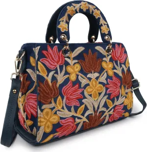Synthetic Leather Gorgeous Embroidery Stylish Design Shoulder Crossbody Hobo Women Handbag