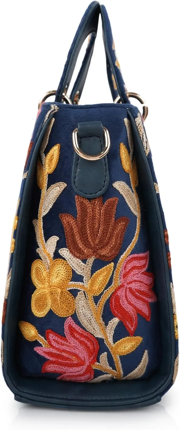 Synthetic Leather Gorgeous Embroidery Stylish Design Shoulder Crossbody Hobo Women Handbag