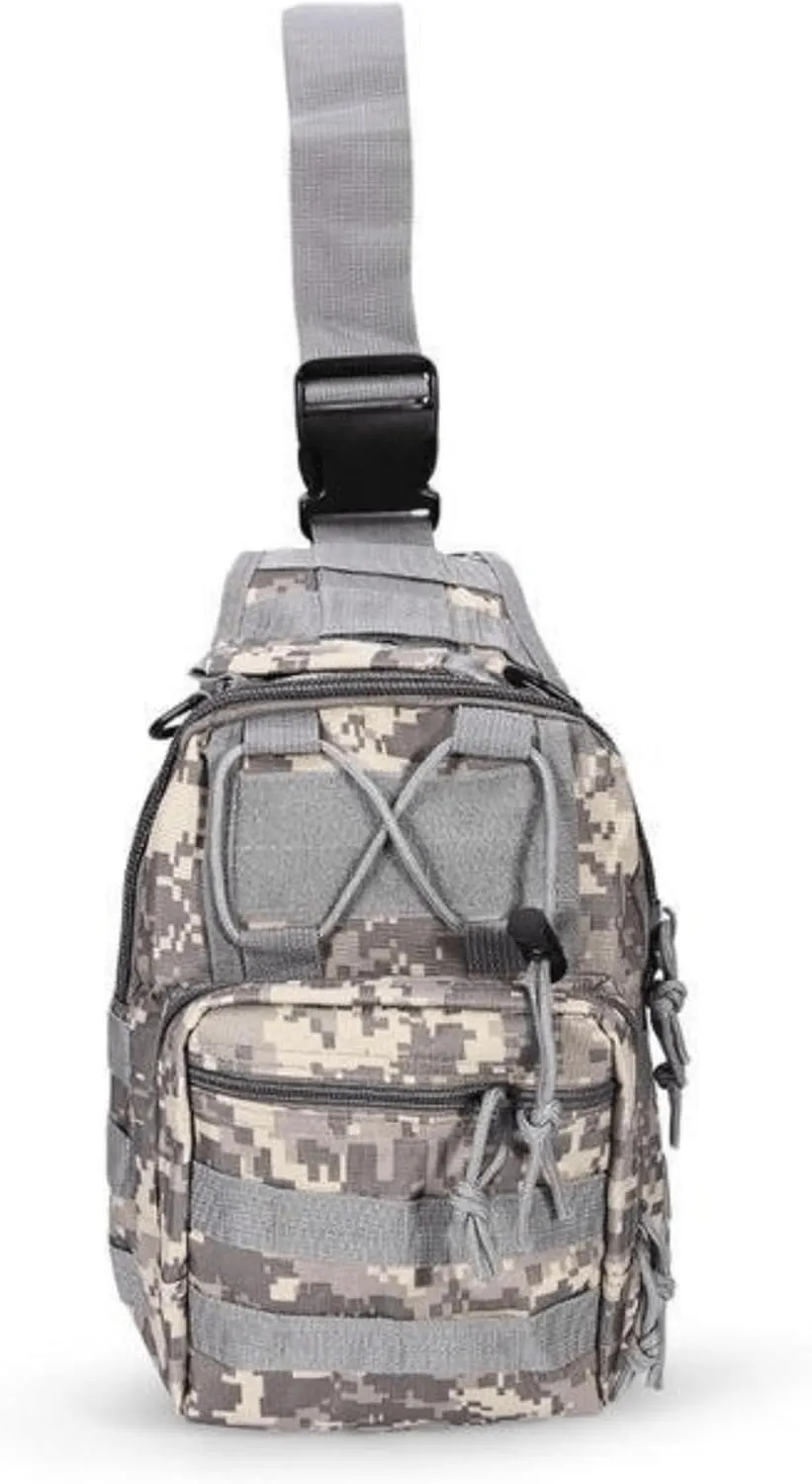Tactical Military Sling Backpack Shoulder Bag Molle Outdoor Daypack Backpack with Adjustable Strap - ACU Digital