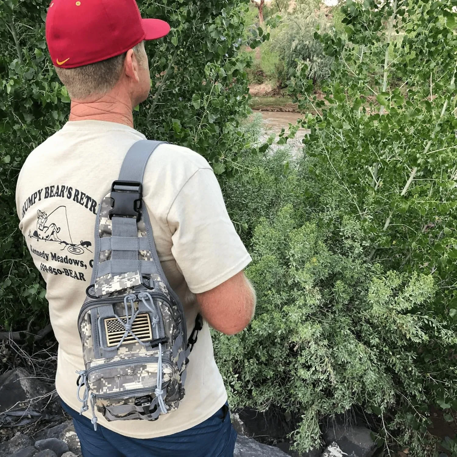 Tactical Military Sling Backpack Shoulder Bag Molle Outdoor Daypack Backpack with Adjustable Strap - ACU Digital