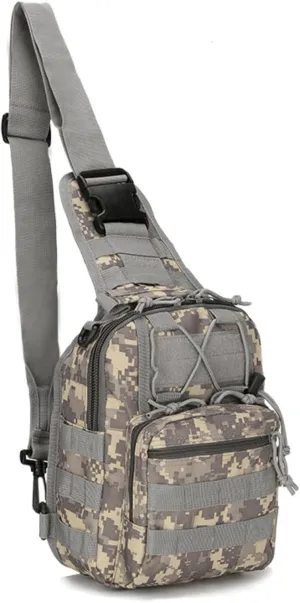 Tactical Military Sling Backpack Shoulder Bag Molle Outdoor Daypack Backpack with Adjustable Strap - ACU Digital