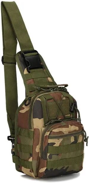 Tactical Shoulder Sling Bag Small Outdoor Chest Pack Backpack for Men Traveling, Trekking, Camping, Sling Backpack
