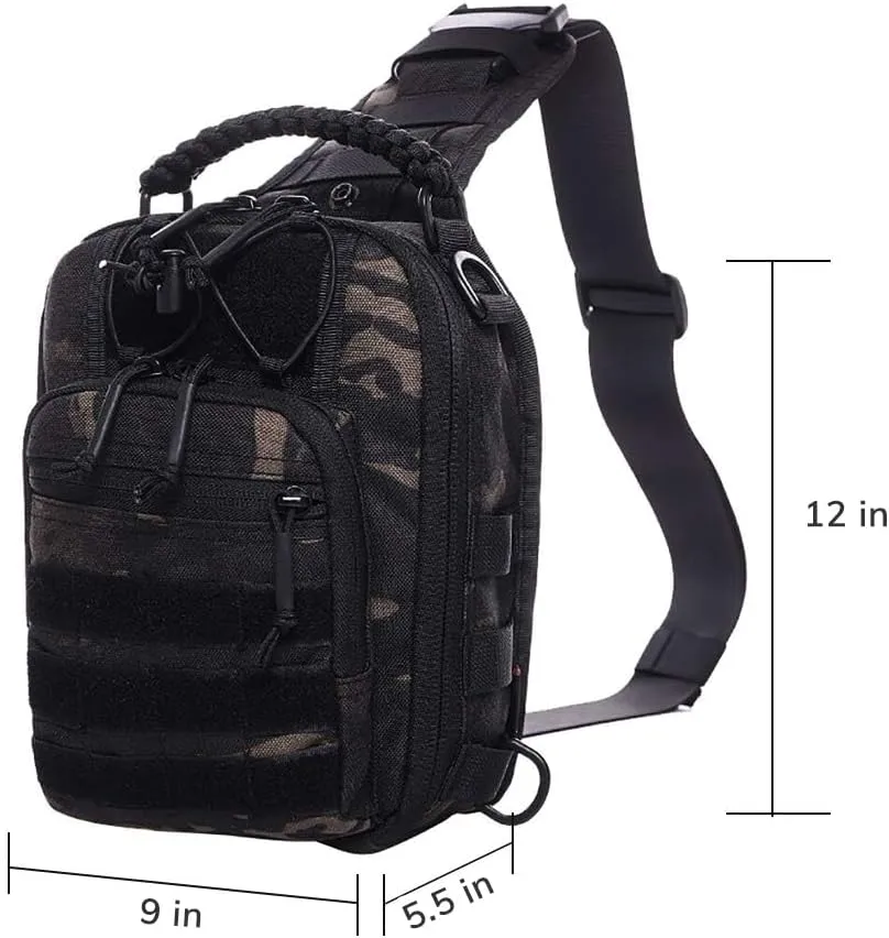 Tactical Sling Bag Pack Military Rover Shoulder Bag Molle Assault Range Bag Backpack 1050D