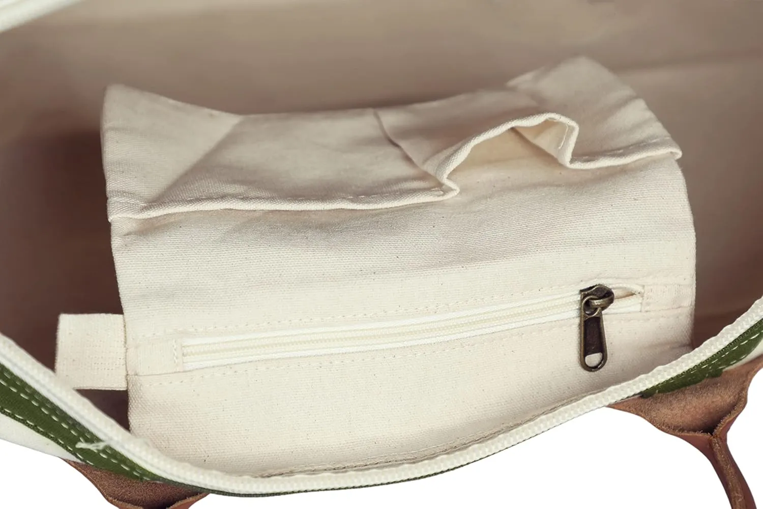 Tag&Crew Weekender Signature Duffle 20 Oz. Heavy Canvas Leather Handle Bag with Detachable Shoulder Strap Ideal for Overnight Travel Business Trip Vacations - Large, Olive