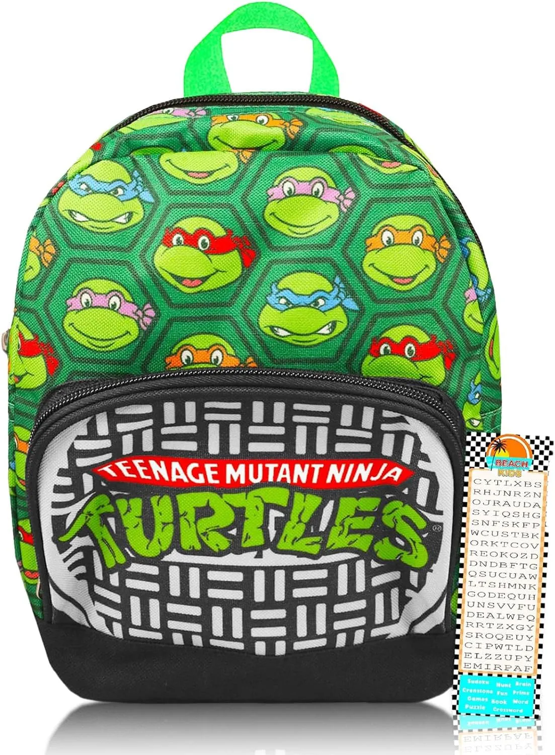 Teenage Mutant Ninja Turtles Mini Backpack for Teens - 10” Canvas TMNT Backpack with Front Pocket and Bookmark | TMNT Backpack Purse Bundle