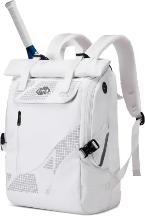 Tennis Bag Tennis Backpack for Women Men Holds 2 Rackets with Shoe Compartment, Large Pickleball Backpack Hold Tennis Racket, Pickleball Paddles, Badminton Racquet