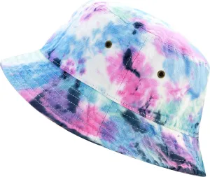The Hat Depot Bucket Hat - Unisex 100% Cotton & Denim UPF 50 Packable Summer Travel Beach Sun Hat