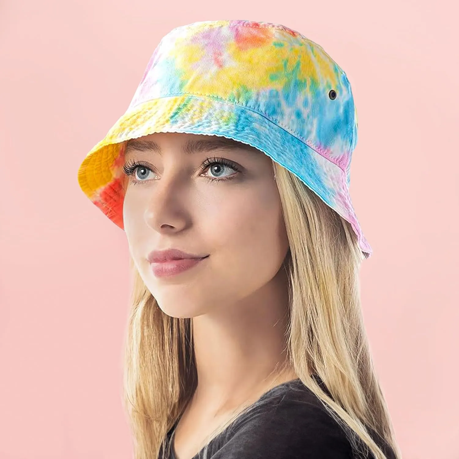 The Hat Depot Bucket Hat - Unisex 100% Cotton & Denim UPF 50 Packable Summer Travel Beach Sun Hat