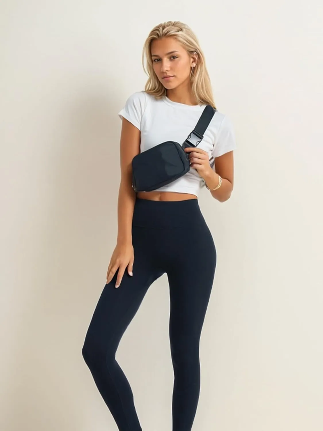 TOBVZOO Unisex Mini Fashion Waist Packs, Water Resistant, Adjustable Strap, 1 Main Compartment, 3 Mesh Slots, 1 Back Zipper Pocket, Black