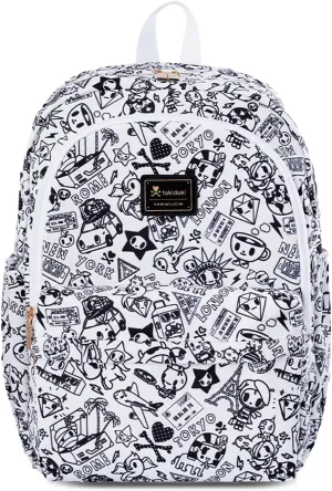 Tokidoki Unicorno Travel Laptop Backpack For Women, Cute Backpack For Dailyuse Canvas, Casual Daypack Shoulder Bag Fashion Anime Bags (Black)