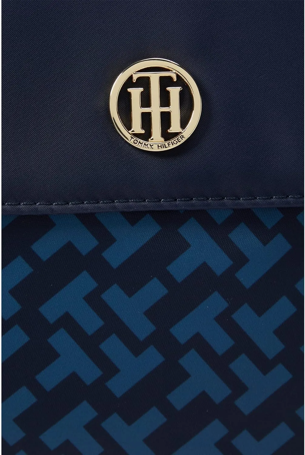 Tommy Hilfiger Nina II Flap Backpack Bias Printed Smooth Nylon Tommy Navy Tonal One Size