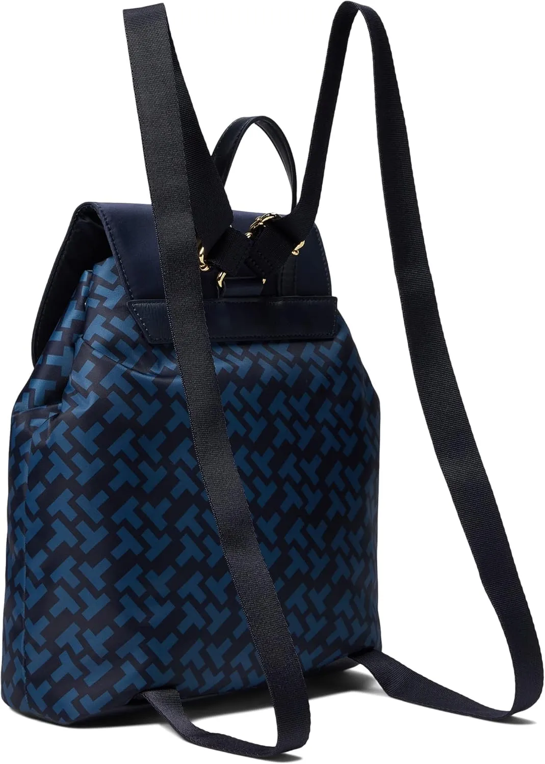 Tommy Hilfiger Nina II Flap Backpack Bias Printed Smooth Nylon Tommy Navy Tonal One Size