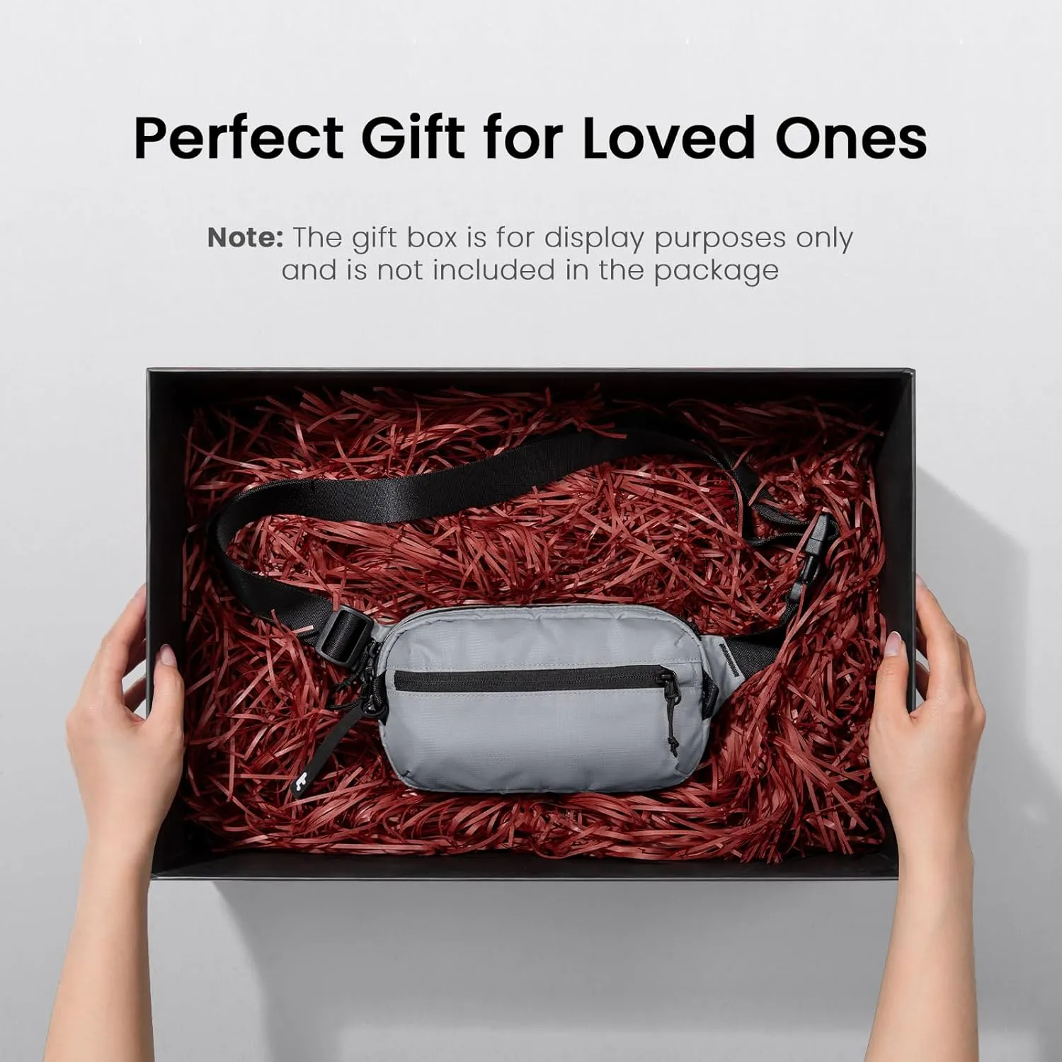 tomtoc 1.5L Sling Bag with RFID Blocking, Crossbody Bag Minimalist Chest Shoulder Pack for Men and Women, Water-resistant Lightweight Casual Waist Fanny Pack for Travel, Daily Use