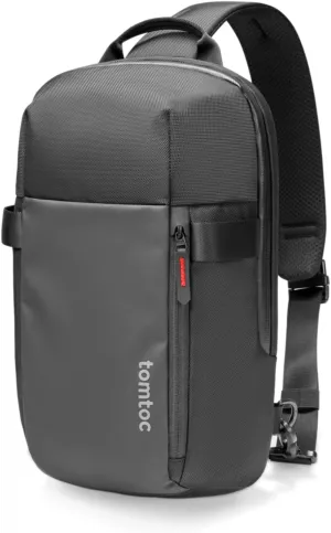 tomtoc Sling Bag Crossbody Backpack EDC Daypack for Men Women Minimalist Chest Shoulder bag for 2024 New 14" MacBook Pro, 13" MacBook Air, 11" iPad Air, Daily Use, Work, Travel - S Size