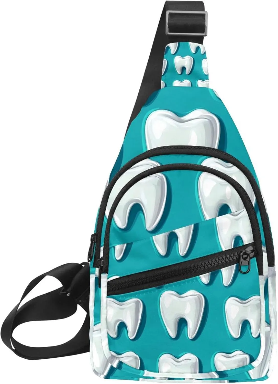 Tooth Crossbody Sling Backpack Sling Bag Travel Hiking Chest Bag Daypack