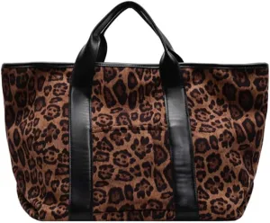 Tote Bag for Women, Leopard Print Handbags Cheetah Purse Suede Hobo Bags Large Work Tote Handbags