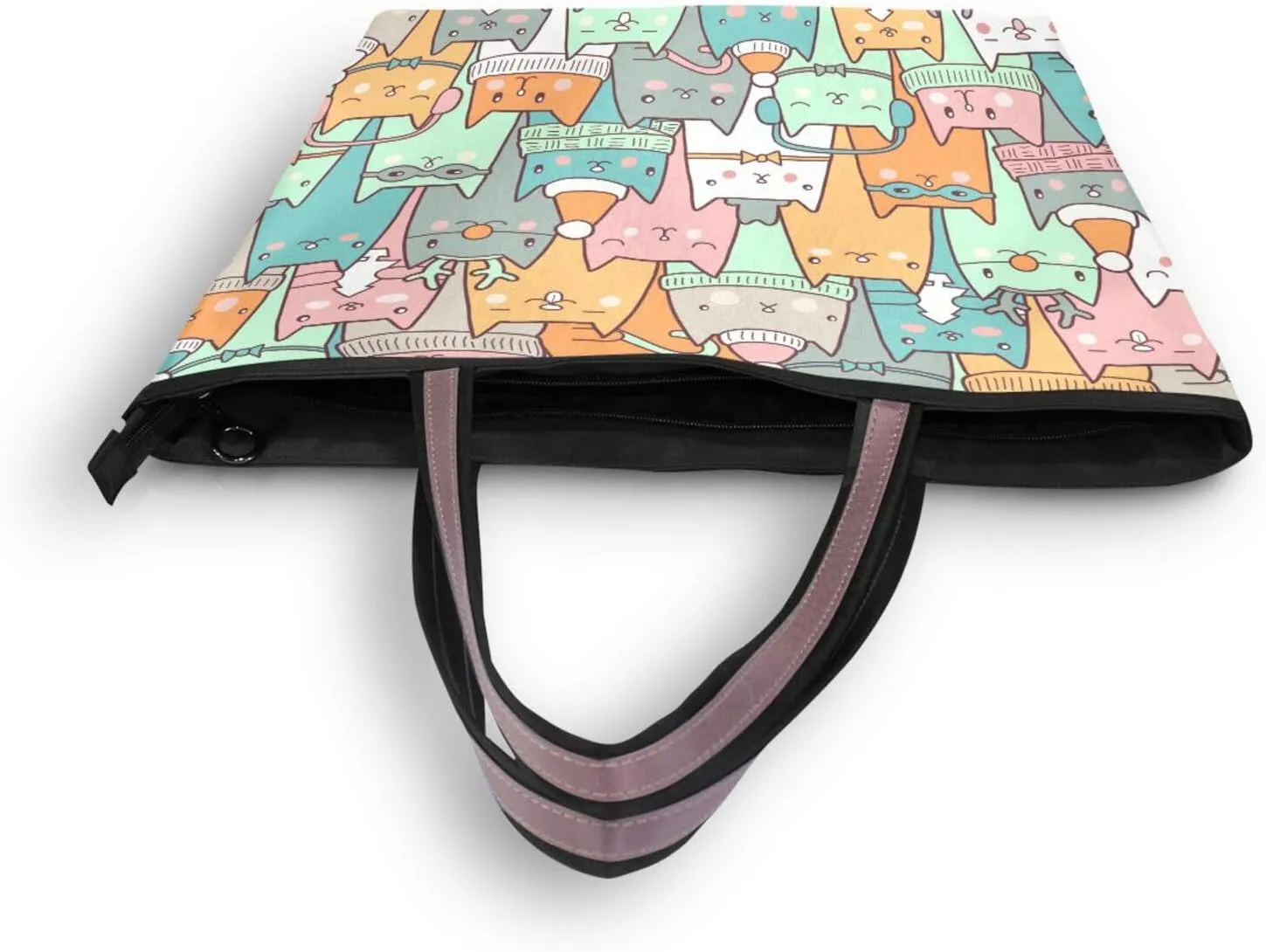 Tote Bag for Women Top Handle Satchel Purse Large Tote Bags with Zipper Pockets Pattern 1