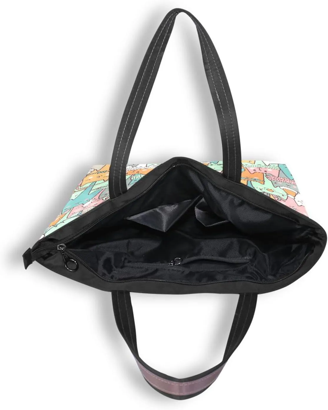 Tote Bag for Women Top Handle Satchel Purse Large Tote Bags with Zipper Pockets Pattern 1
