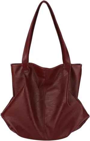 Tote Bag for Women Vegan Leather Hobo Bag Large Shoulder Bag Handbag Work Satchel Purse Travel