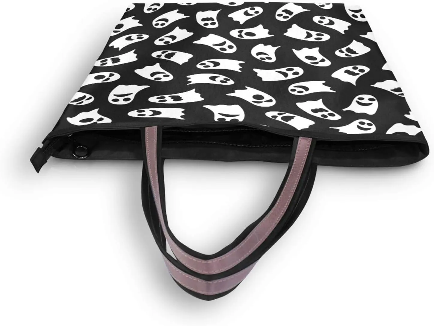 Tote Bag for Women with Zipper,Polyester Tote Purse Holiday Tote Bag Work Handbag Women Gift