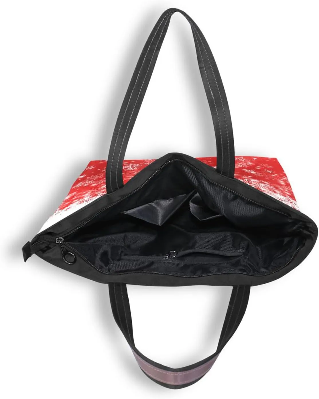 Tote Bag for Women with Zipper,Polyester Tote Purse Holiday Tote Bag Work Handbag Women Gift