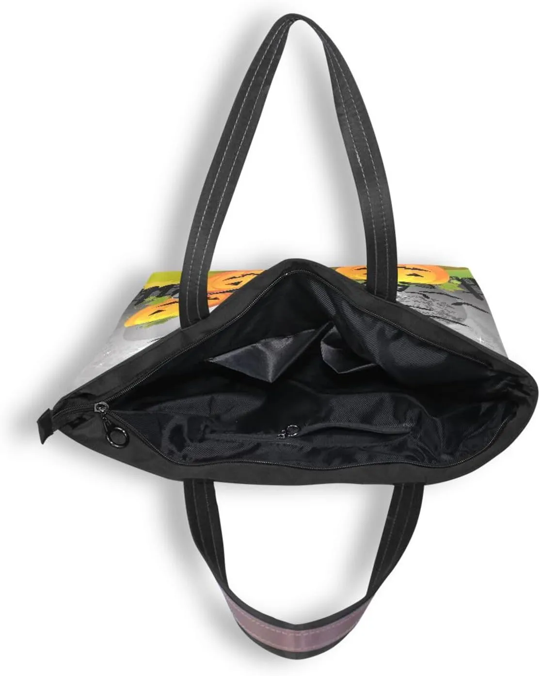 Tote Bag for Women with Zipper,Polyester Tote Purse Holiday Tote Bag Work Handbag Women Gift