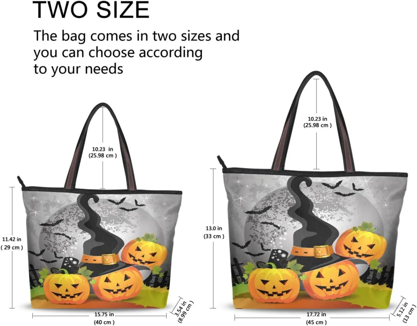 Tote Bag for Women with Zipper,Polyester Tote Purse Holiday Tote Bag Work Handbag Women Gift