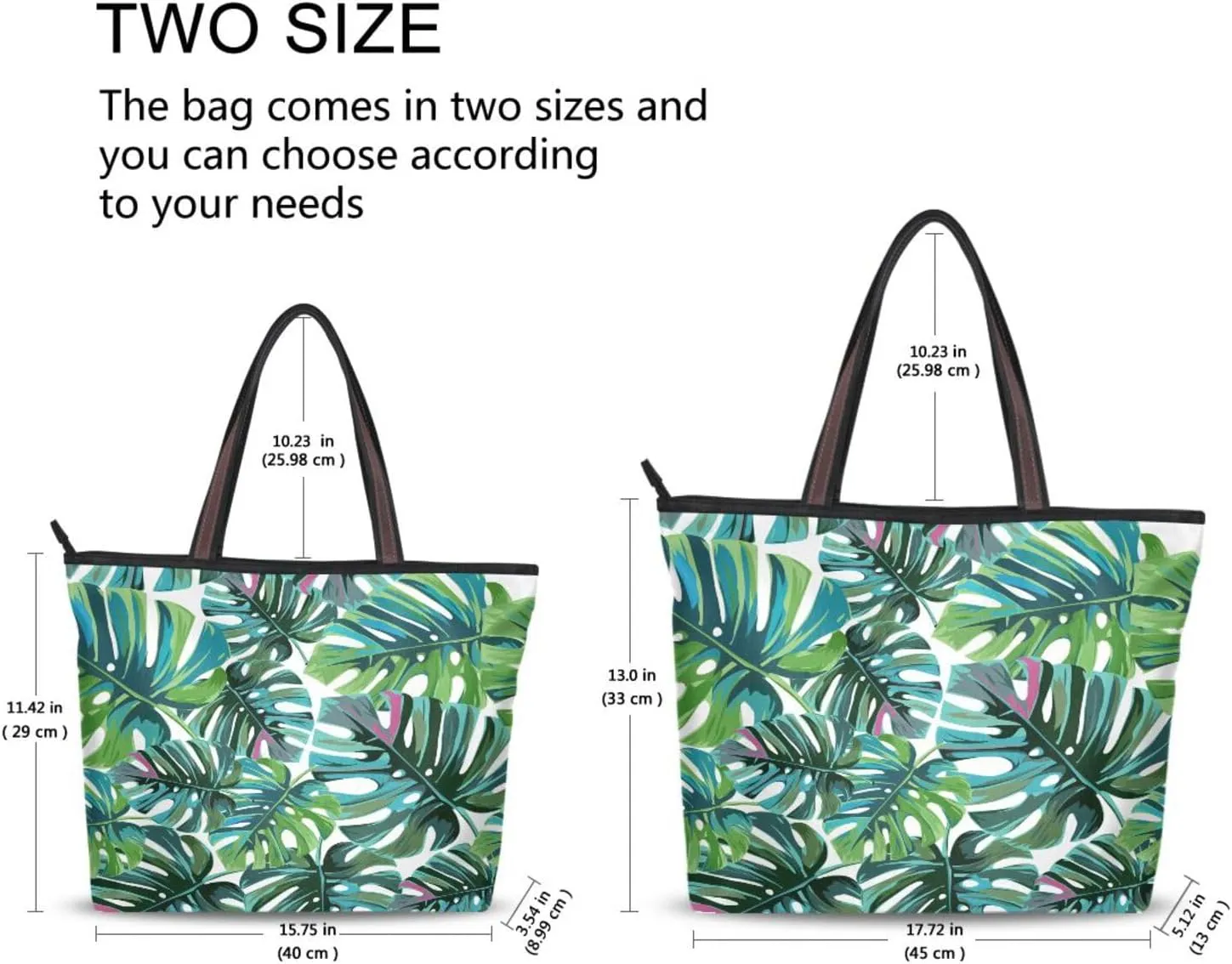 Tote Bag for Women with Zipper,Polyester Tote Purse Holiday Tote Bag Work Handbag Women Gift