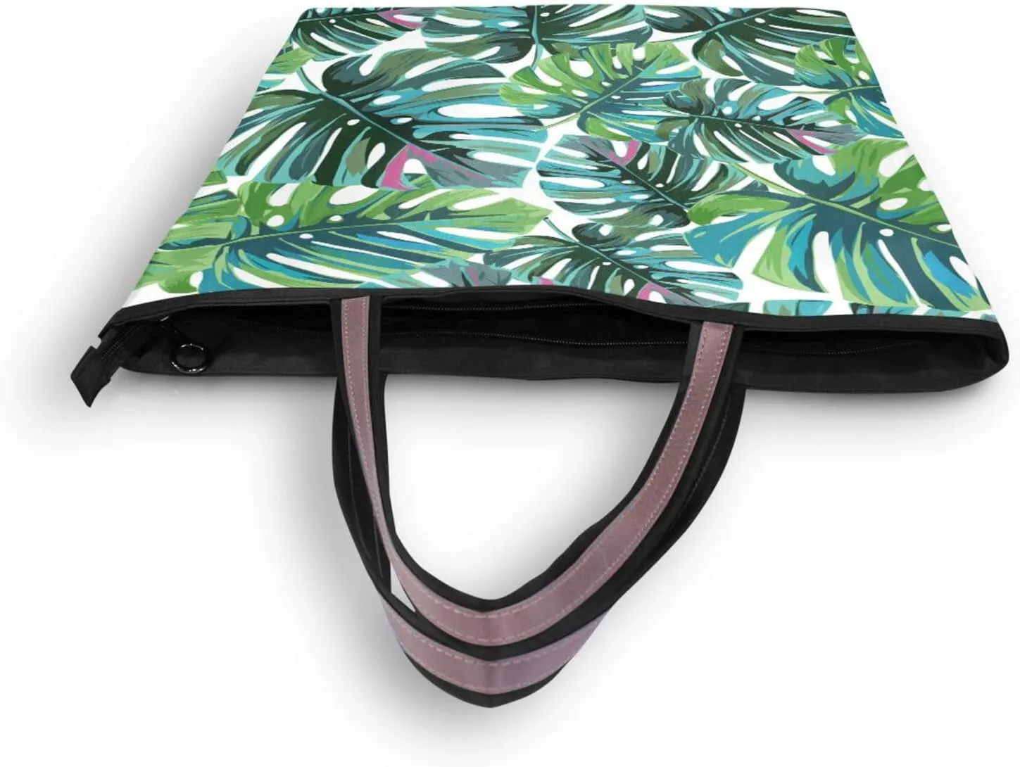 Tote Bag for Women with Zipper,Polyester Tote Purse Holiday Tote Bag Work Handbag Women Gift