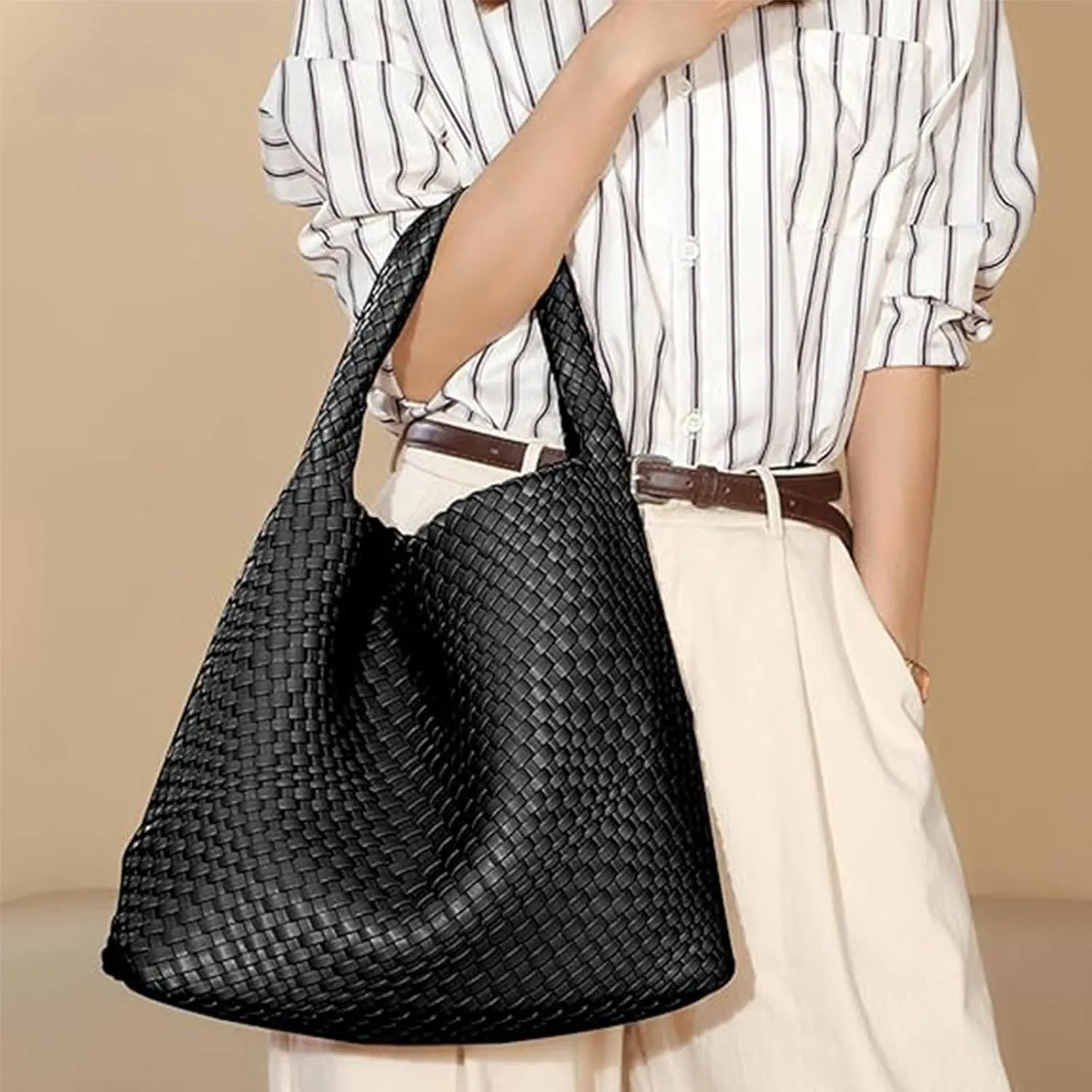 Tote Bag Shoulder Handbags for Women Hand bag Large Capacity Travel Woven Lightweight Purse Hobo Slouchy Bags