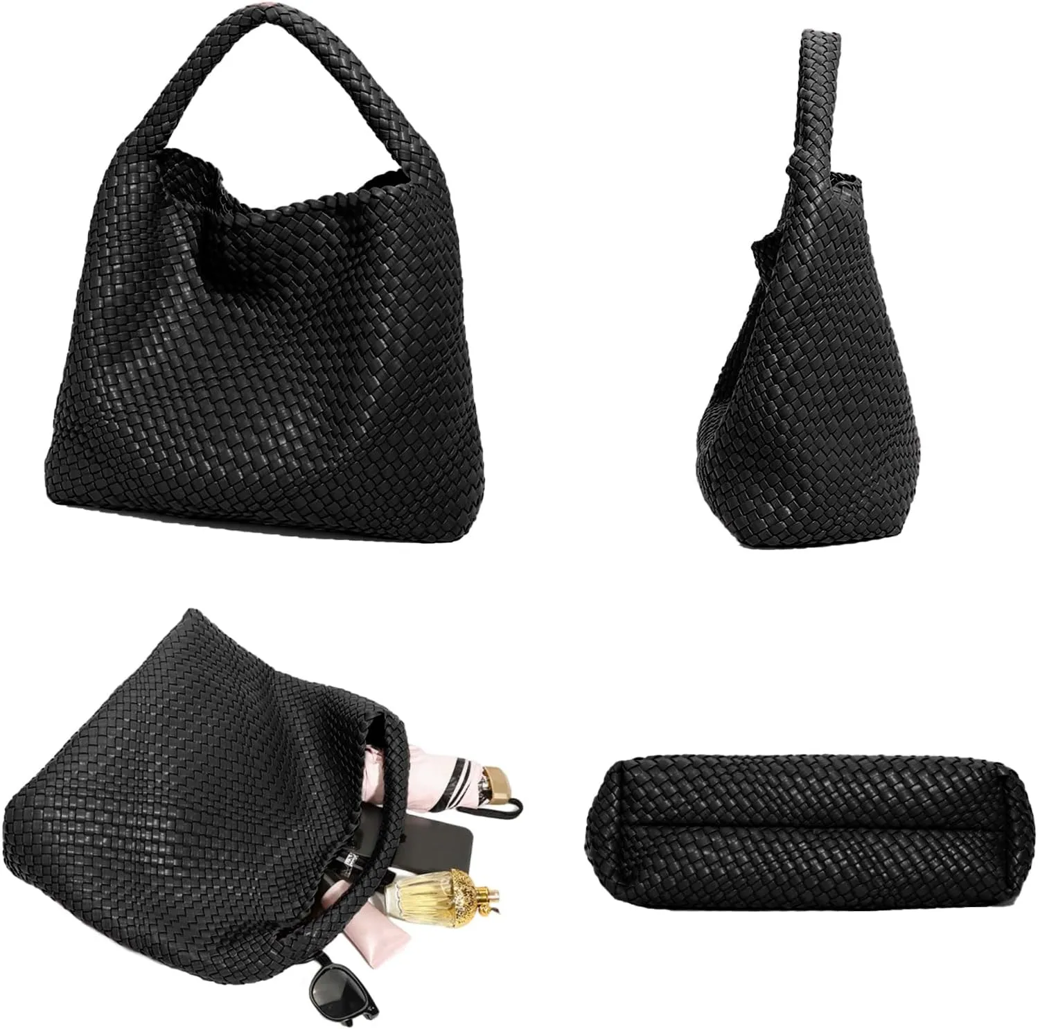 Tote Bag Shoulder Handbags for Women Hand bag Large Capacity Travel Woven Lightweight Purse Hobo Slouchy Bags