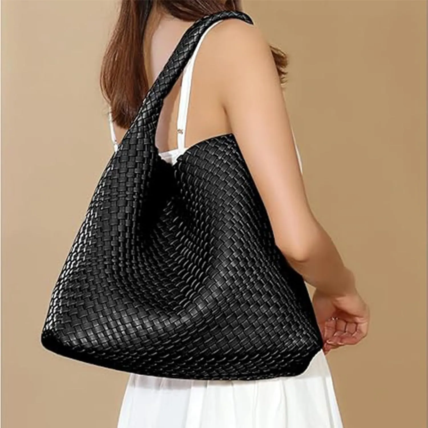 Tote Bag Shoulder Handbags for Women Hand bag Large Capacity Travel Woven Lightweight Purse Hobo Slouchy Bags
