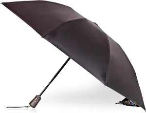 totes Reverse Close Folding Inbrella with Auto Open Close and Compact, Windproof Design, Black
