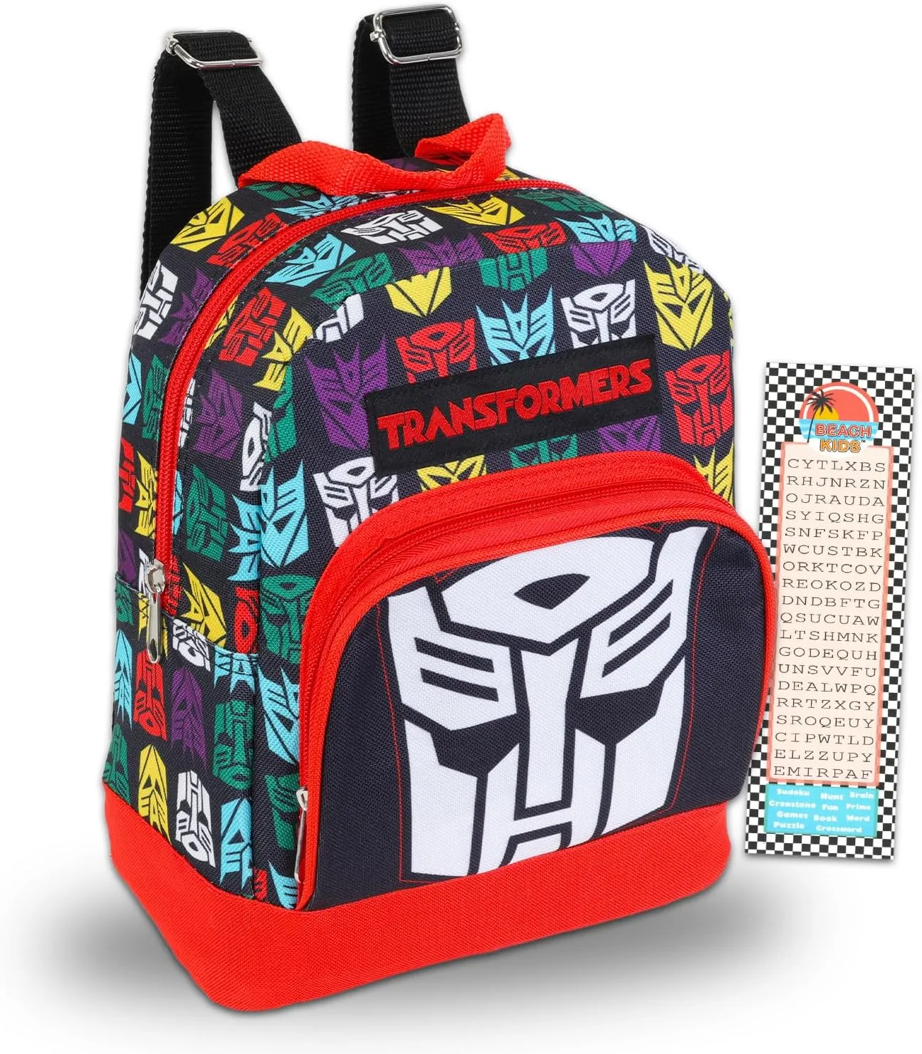 Transformers Mini Backpack for Women Set - 10” Canvas Transformers Backpack with Front Pocket and Bookmark | Transformers Backpack Purse Bundle