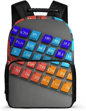 Travel Backpack for Women Men Carry On Backpack Chemical Periodic Table Luggage Daypack 15.6 Inch Laptop Backpack