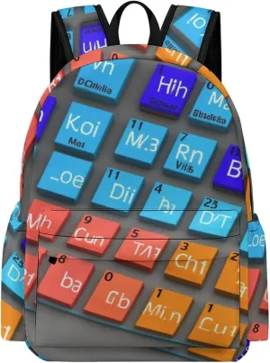 Travel Backpack for Women Men Carry On Backpack Chemical Periodic Table Luggage Daypack 16.5 Inch Laptop Backpack