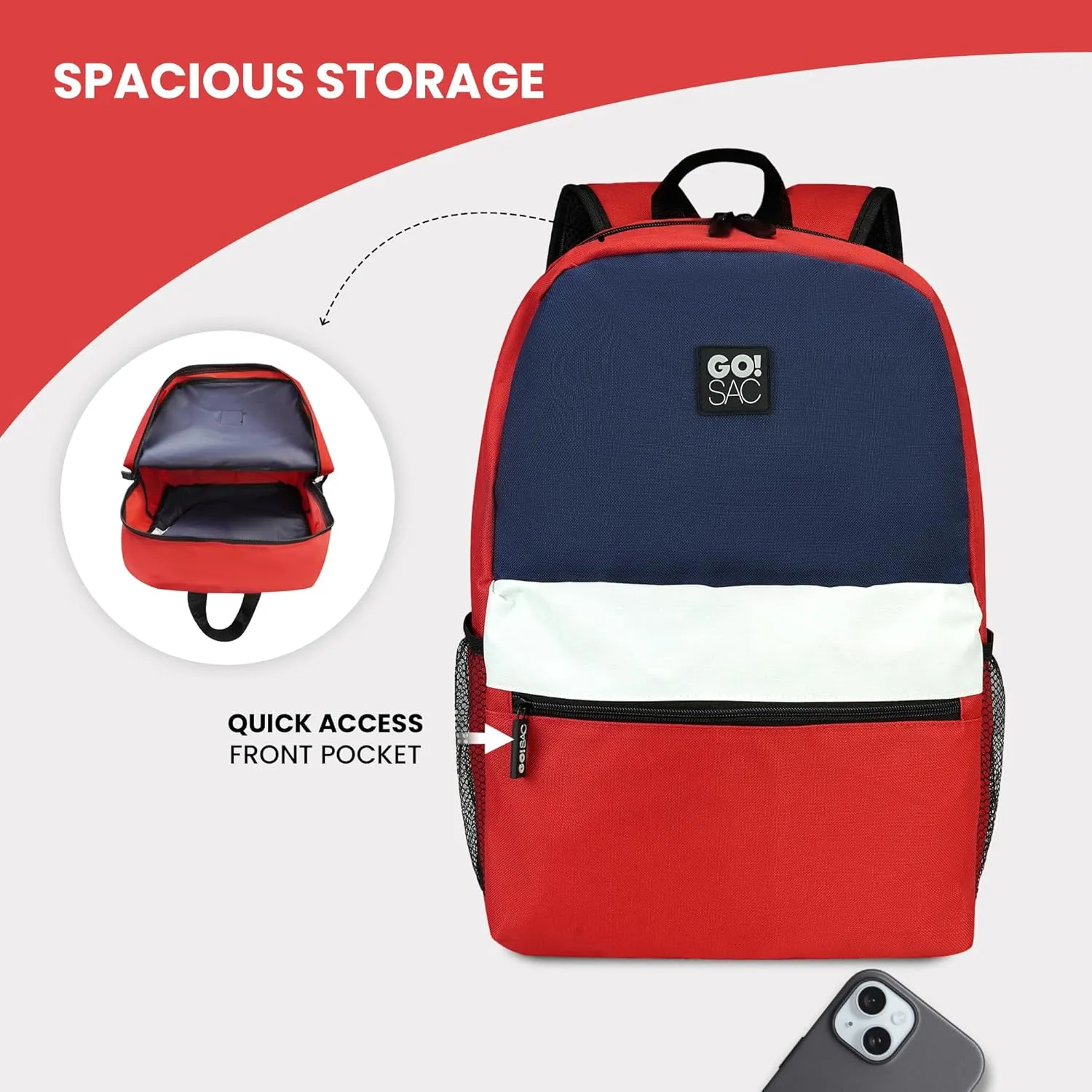 Travel Backpack Spacious for Books and Laptops Comfortable Adjustable Straps Zip-around Closure Bottle Pockets 17Inch
