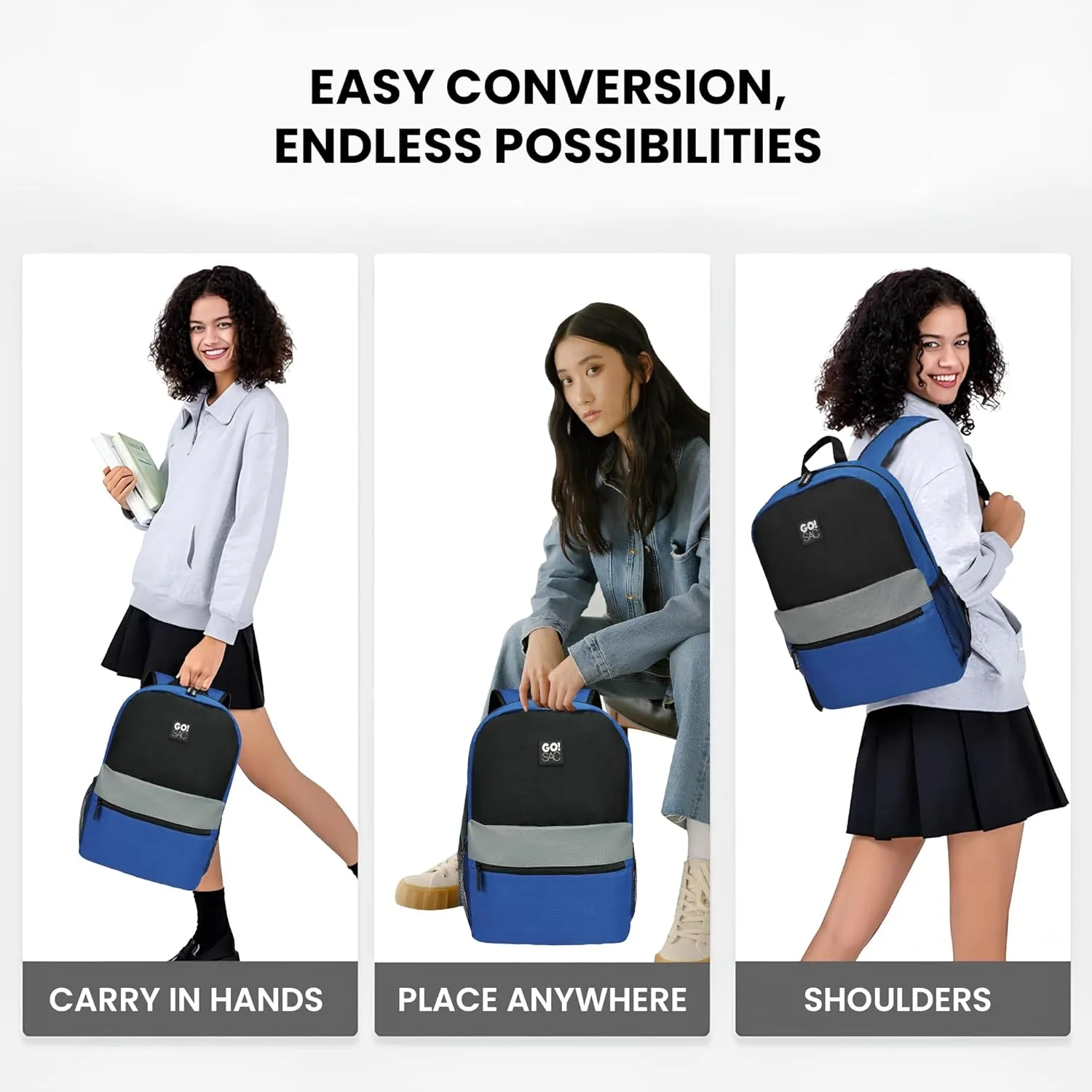 Travel Backpack Spacious for Books and Laptops Comfortable Adjustable Straps Zip-around Closure Bottle Pockets 17Inch