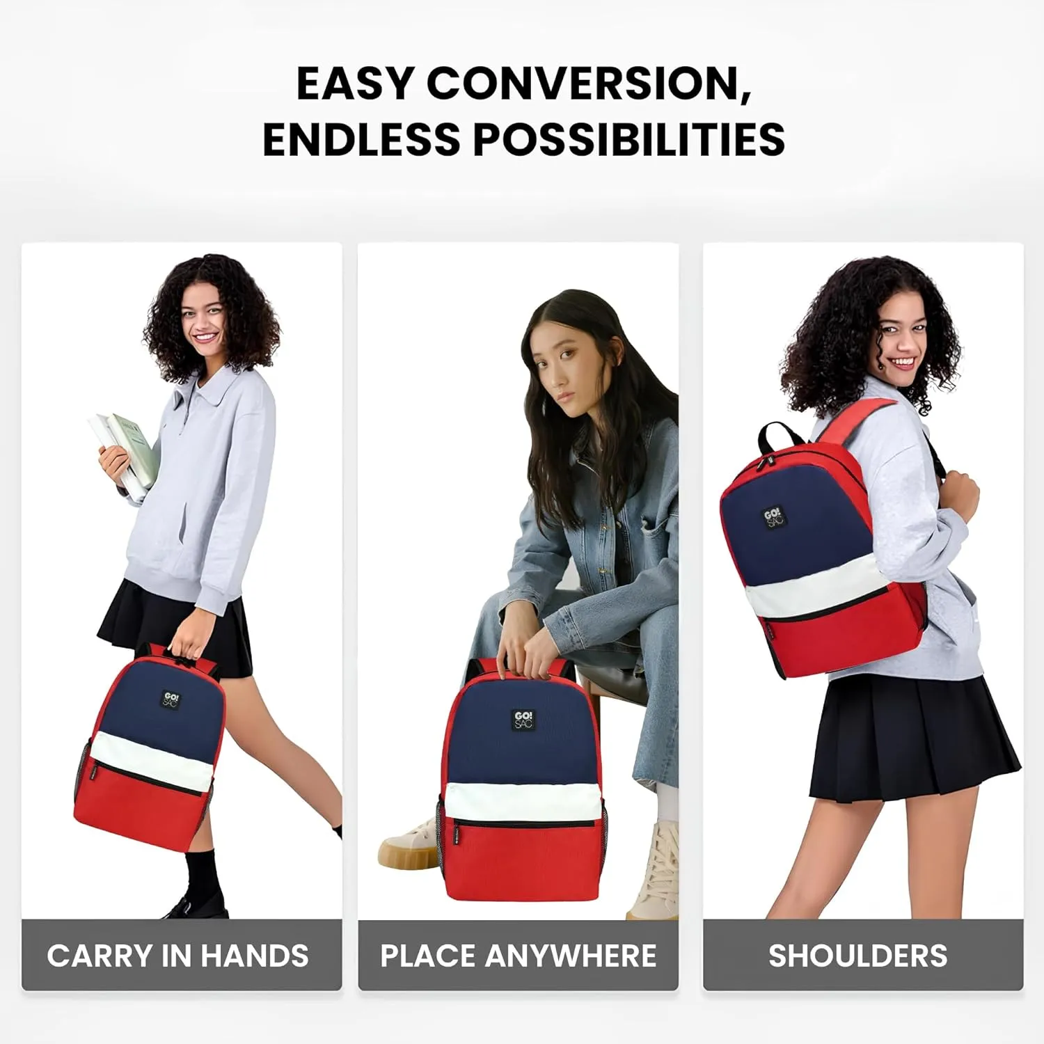 Travel Backpack Spacious for Books and Laptops Comfortable Adjustable Straps Zip-around Closure Bottle Pockets 17Inch