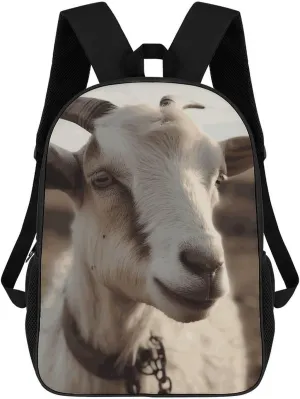 Travel Backpack Sturdy Laptop Backpacks Carry On Backpack Goat on Hillside Casual Daypack Business Work Bag Water Resistant Computer Bag Weekender Bags for Men Women Gift Bags