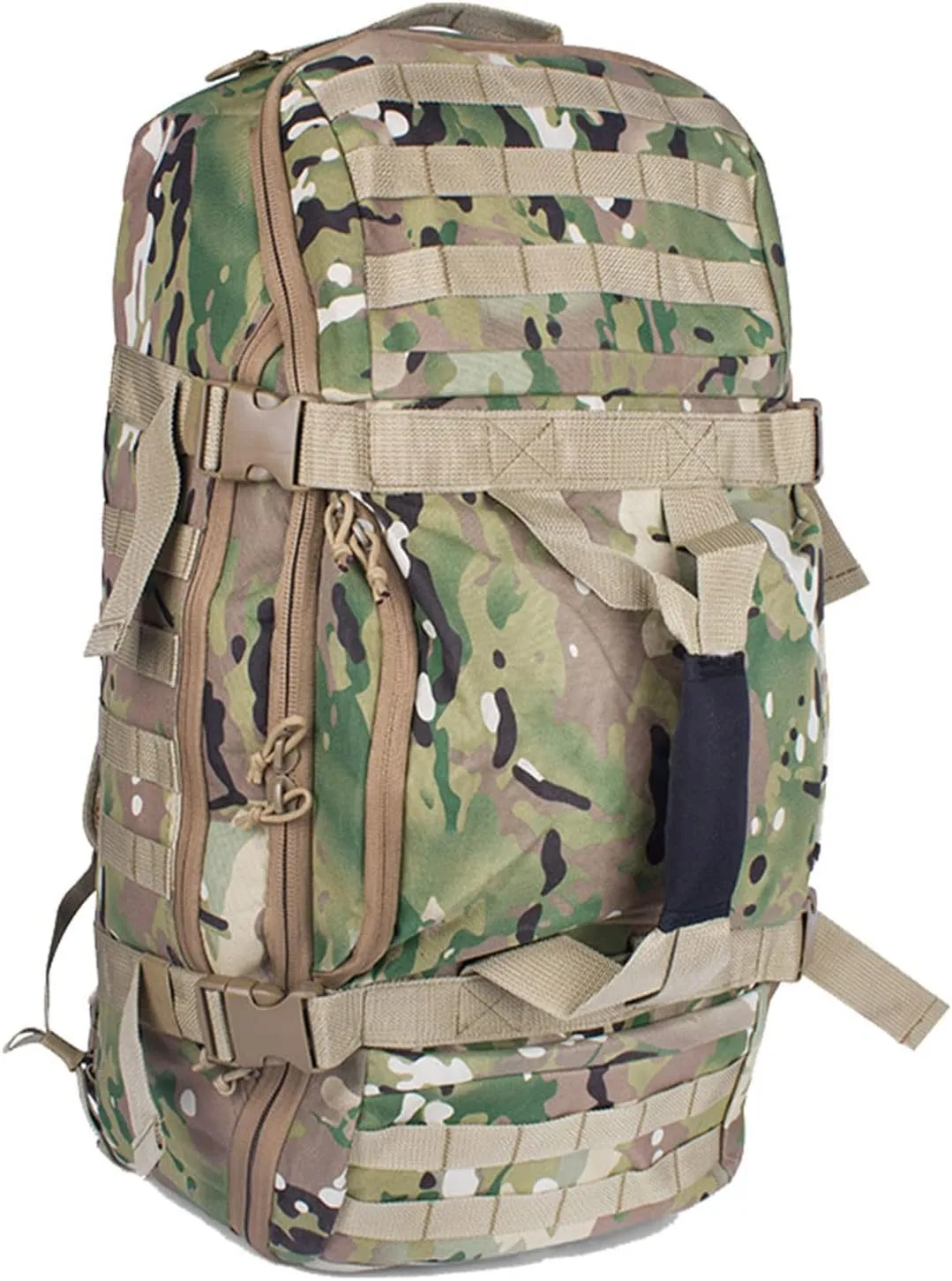 Travel Duffle Bag Backpack for Men - Large Tactical Bags Weekender Gym Bag for Overnight Traveling Military Workout Deployment Sports (Camo, 80L)