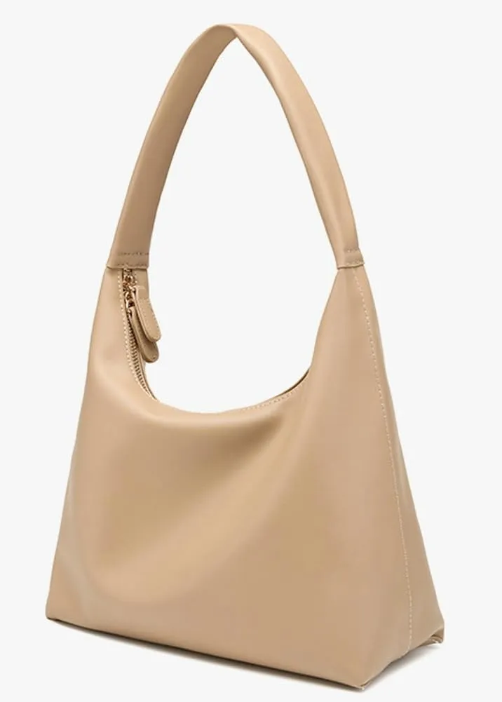 Trendy PU Leather Crescent Shoulder Bag Slouchy Hobo Bags for Women Tote Handbags Retro Soft Underarm Crossbody Purses