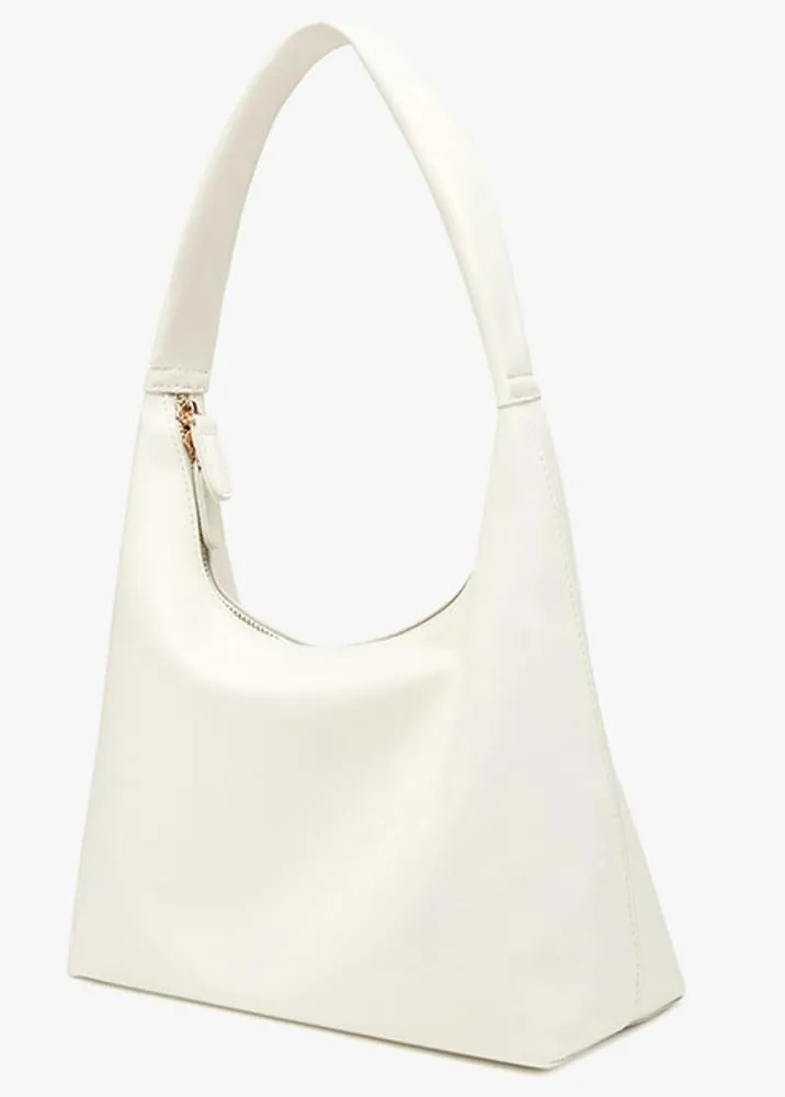 Trendy PU Leather Crescent Shoulder Bag Slouchy Hobo Bags for Women Tote Handbags Retro Soft Underarm Crossbody Purses