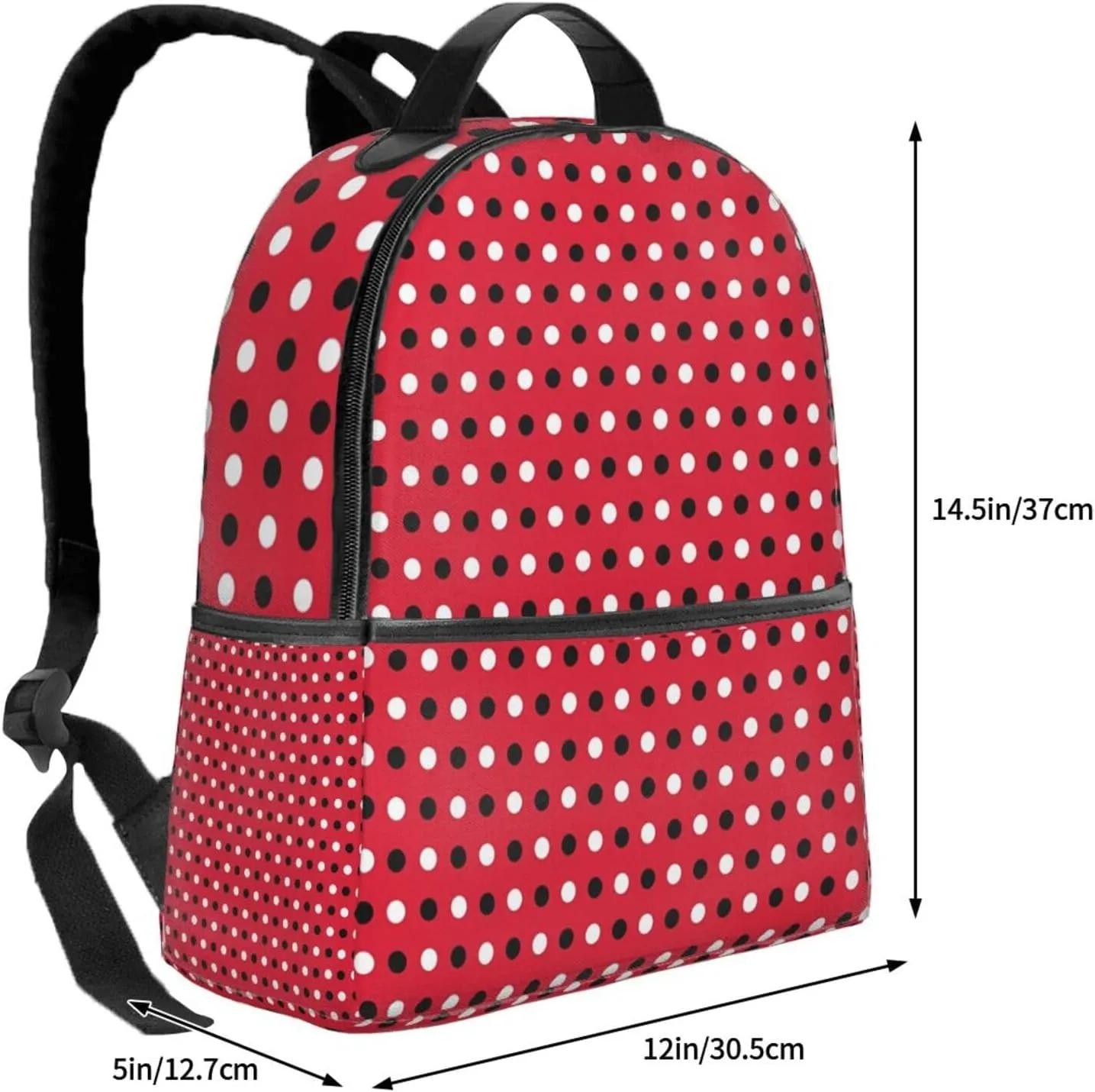 Trinidad Tobago Polkas Red Dots Casual Backpacks Laptop Backpack Carry-on Daypack Sports Travel Rucksack Lightweight Working Bag for Outdoor Hiking Cycling Walking