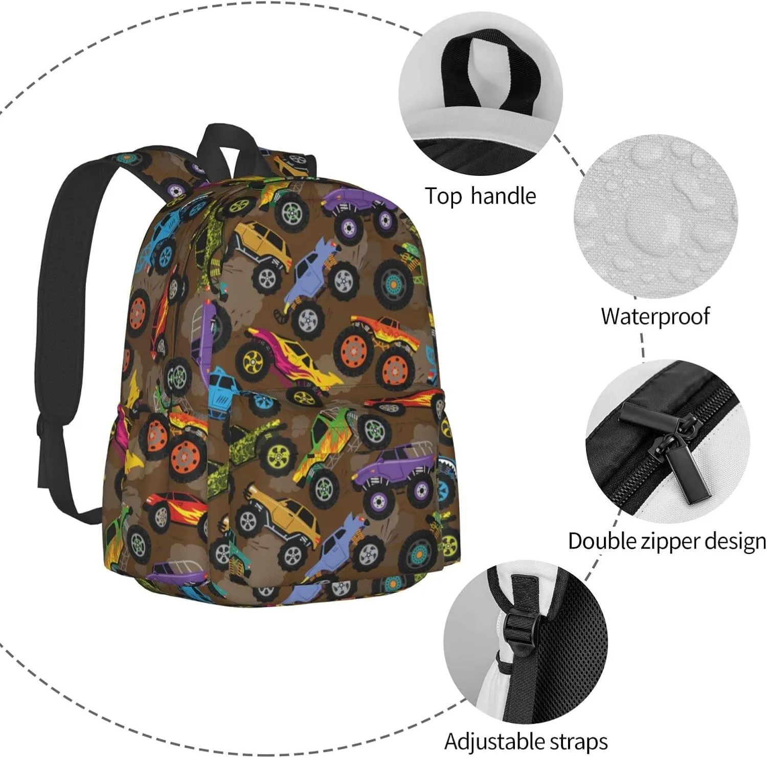 Truck Backpack 16 Inches Lightweight Travel Laptop Backpack