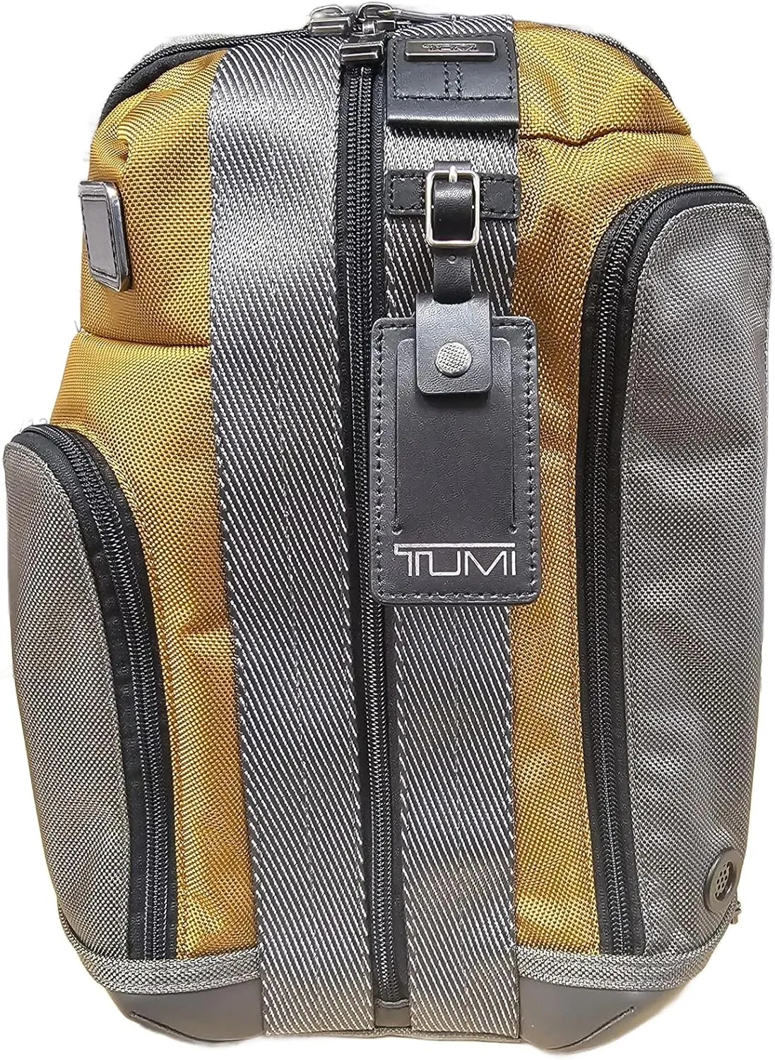 TUMI 111777 Higgins Gold/Silver With Gunmetal Hardware Men's Sling Bag