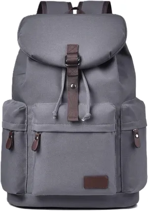 Unisex College Backpack, Retro Vintage Casual Daypack, Large-Capacity Travel Hiking Bag(Grey)