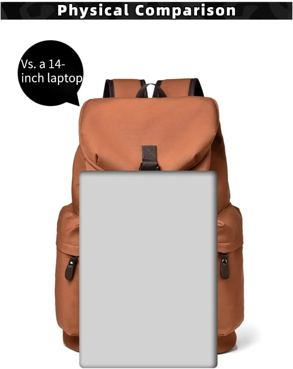 Unisex College Backpack, Retro Vintage Casual Daypack, Large-Capacity Travel Hiking Bag(Grey)