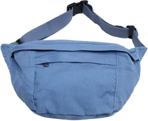 Unisex Slouchy Sling Bag, Large Fanny Pack with Multiple Compartments, Canvas Chest Purse Crossbody Bag, Adjustable Strap, Large Capacity (Blue)