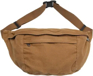 Unisex Slouchy Sling Bag, Large Fanny Pack with Multiple Compartments, Canvas Chest Purse Crossbody Bag, Adjustable Strap, Large Capacity (Orange)